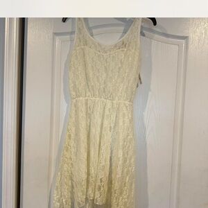 Pretty Rebellious Cream Lace Dress